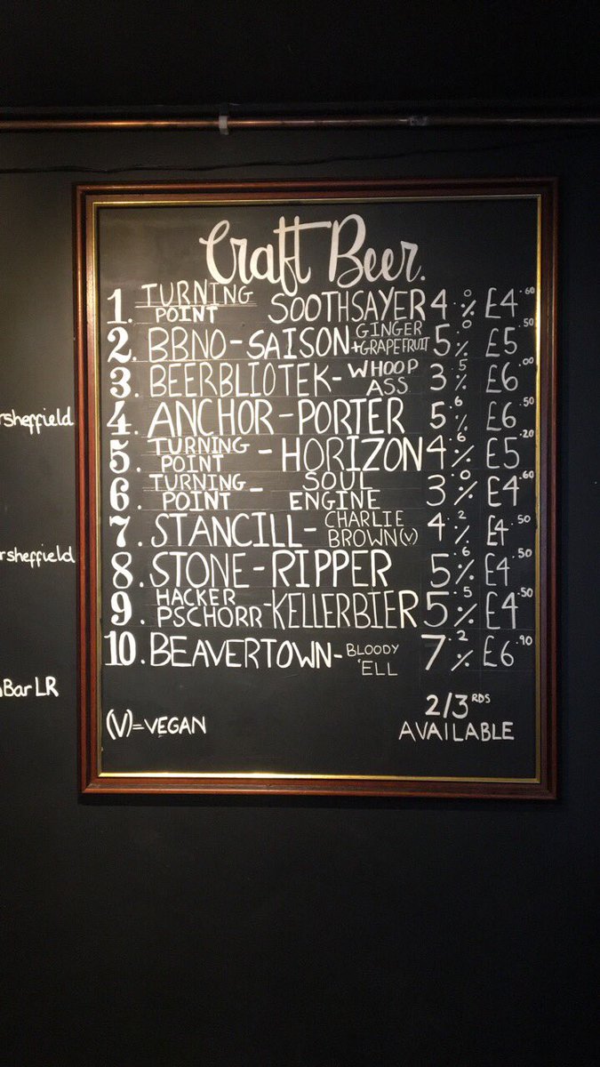 New board! #craftbeer #SheffieldIsSuper  #londonroad