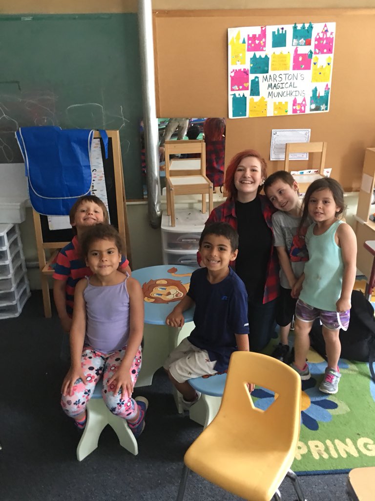 GatOOBHS's tweet photo. Cat Hall delivers her table and stools to Jameson’s Pre-K classroom. Lots of smiles and appreciative hugs from the little ones. You’re the best Cat... #oobschools https://t.co/muJdKinTPC