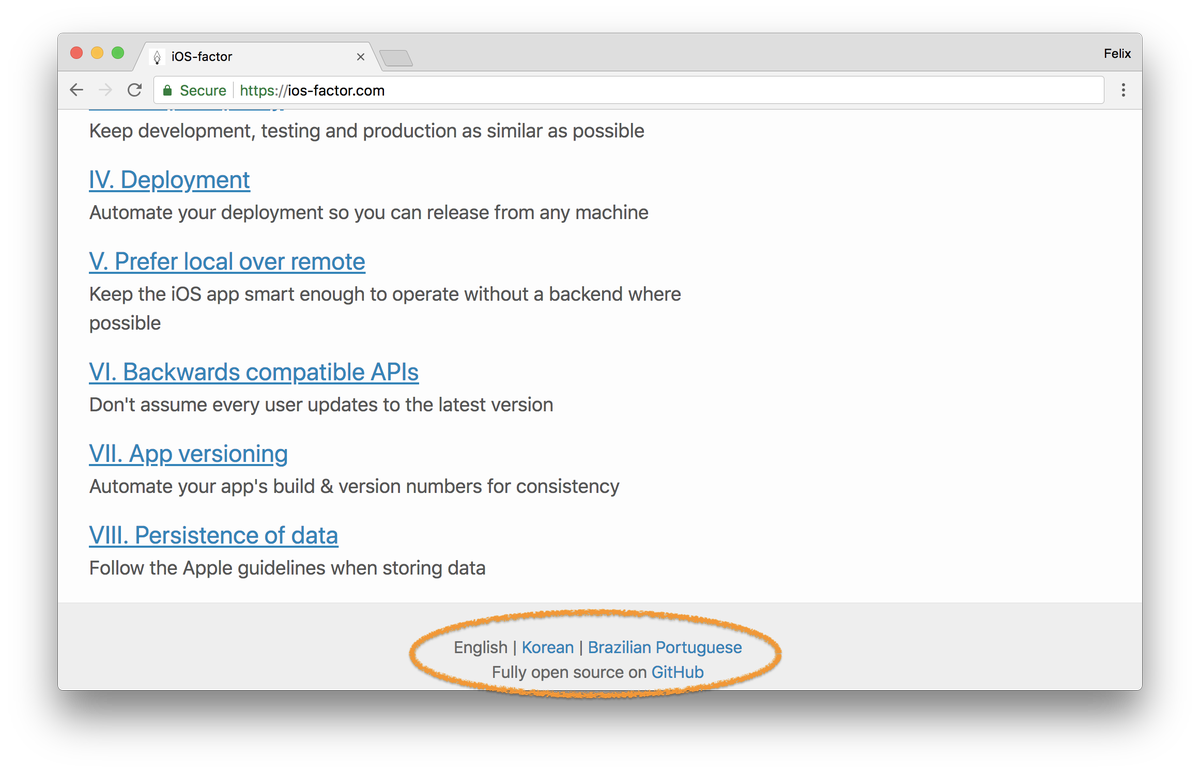 KrauseFx's tweet photo. https://t.co/3Brzihlqzi, a methodology to build high-quality iOS apps, is now available in Korean 🇰🇷 and Brazilian Portuguese 🇧🇷

thanks @pilgwon and @gustavocsb ✨ https://t.co/3tB4AzDlgE