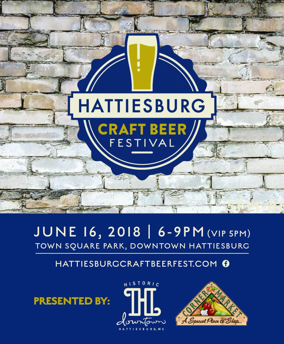 PineBeltNEWS's tweet image. Plans for tomorrow? We know where we'll be. #GetDowntown to the Hattiesburg Craft Beer festival tomorrow starting at 6. Buy your tickets in advance to guarantee entry!

Tix here: bit.ly/2IYVInV