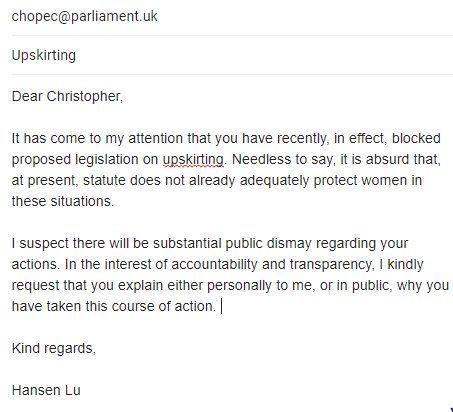 hansenlus's tweet photo. Send Christoper Chope an email please. Accountability starts with us https://t.co/YiUSuv3Ksv
