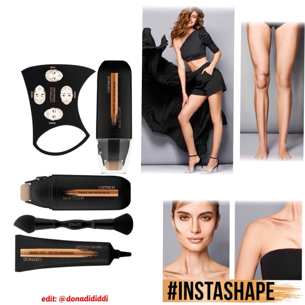 donatda's tweet photo. Da @beautydea la notizia di una nuova linea @catrice #INSTASHAPE : prodotti per contouring corpo .
Si tratta di un contouring del viso e del corpo con prodotti autoabbronzanti ,chiamato tantouring #donadiddimakeup #fabbloggersRT #bloggersparadisert #global_blogRT #lovingblogs https://t.co/0ARUf90Mc2