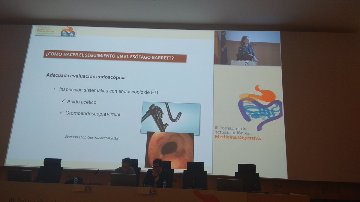 enferDianaMG's tweet photo. #jornadaMDigestivaLaFe Turno de los compañeros @EndoscopiaLaFe @HospitalLaFe Dra Lidia Argüello un lujo contar con endoscopistas tan expertos y avanzados. Interesante ponencia sobre las modificaciones del seguimiento en #esofagodebarret @aegastro @endoscopiadiges @pilarnos https://t.co/lhUY2yXGhW
