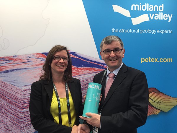 MidlandValley's tweet photo. We had a great time at the EAGE in Copenhagen this week. Congratulations to our whisky raffle winners Lena Schweizer, from DMT and Richard Morris, from Iron Mountain. Sláinte! https://t.co/ioRGn61ueB