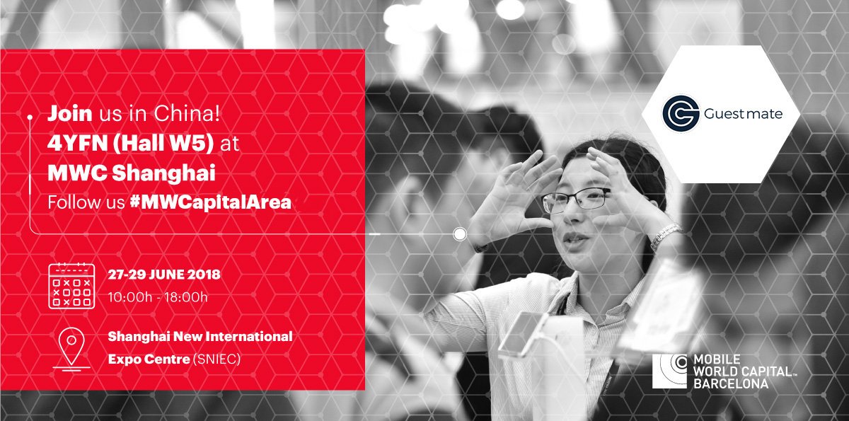 MWCapital's tweet photo. Do you know @Guestmate_app? 

🔴 A platform focused on improving your relationships with customers through + loyalty and + revenues in #hospitaliy sector. They are part of our #MWCapitalArea at #MWCS18.

More info at https://t.co/q7FN5yP4sg
cc @redpuntoes @accio_cat @bcn_empreses https://t.co/YPr1p9IuT5