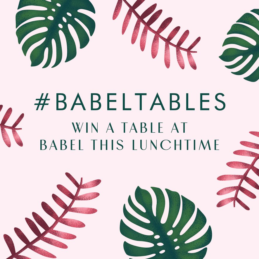 Fancy winning a free lunch at Babel on Monday 25th June? Follow us on Instagram and keep an eye out for our #BabelTables competition! Click here for full details tinyurl.com/ycg3goue #babelbelfast #babeltables #lunchtime