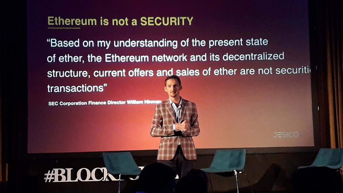 bryan_ogden's tweet photo. #blockforum etherium is NOT a security ruling by SEC https://t.co/7Ze1hzNRiX