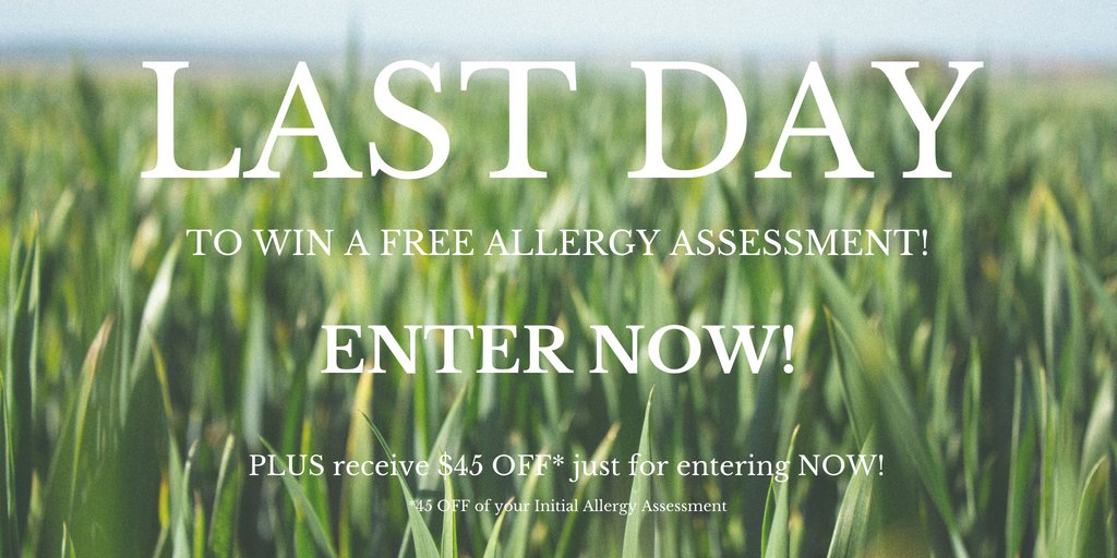wellnesspathca's tweet photo. LAST DAY to ENTER to #WIN a #FREE #ALLERGY ASSESSMENT! + Receive $45 OFF just for entering NOW! #allergyseason #allergies #wellnesspath #wellnessjourney #breathebetter #allergiessuck #learnyourbody #mindbodysoul #selfcare #yourworthit https://t.co/HfXE7xBtZZ https://t.co/94DevxVSCe