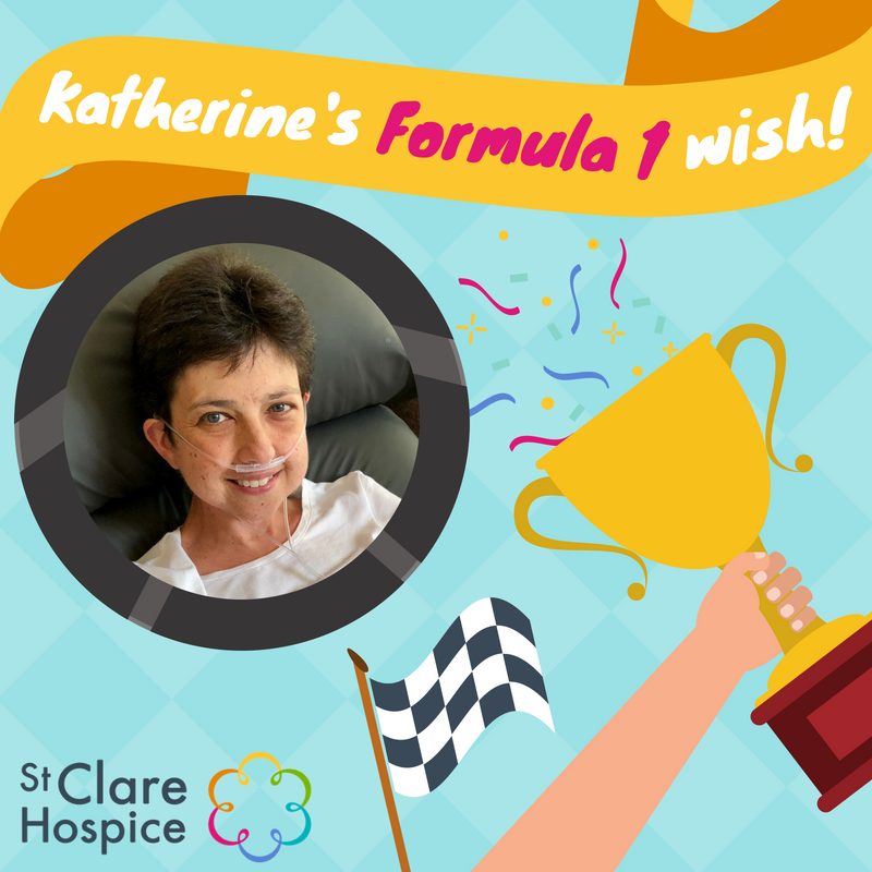 hospicestclare's tweet photo. We have arranged for our patient, Katherine, to go to @SilverstoneUK for the @F1  #grandprix this July as a special 40th birthday day out! Can you help us reach her hero @LewisHamilton to arrange something extra special and make her #f1dream come true!? #bucketlist @MercedesAMGF1 https://t.co/WtFQKWr6hv