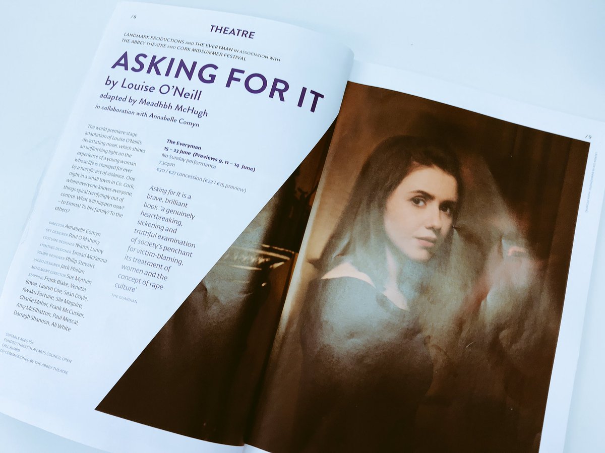 SpringboardCom's tweet photo. Looking forward to seeing the stage adaptation of the @oneilllo novel #askingforit at the @EverymanCork tonight with @CorkMidsummer 
#corkmidsummer18 https://t.co/G7fb5Tv9gR