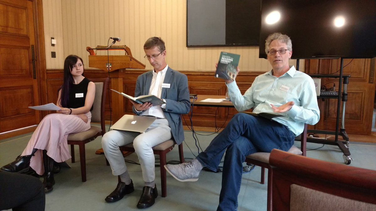 HeresyStudies's tweet photo. Gregory Erickson, Bernard Schweizer, and Tess Brewer discuss the development of READING HERESY, an essay collection that resulted from the 2014 ISHS conference. #ISHS18 https://t.co/vbIOPXusHN
