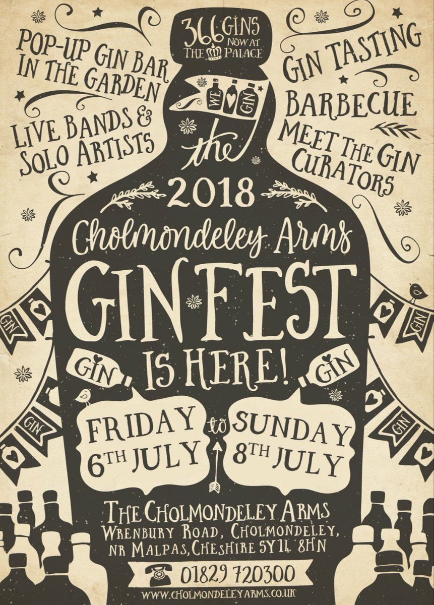 Our next gig will be at the fabulous gin festival <a href="/CholmArms/">Cholmondeley Arms</a> ...... This will be epic! There's 366 gins available and loads of live music! 👍 #gin #festival #livemusic #camping #funk #soul #ska #Cheshire <a href="/sqrpig/">squarepig</a> @SchottsList