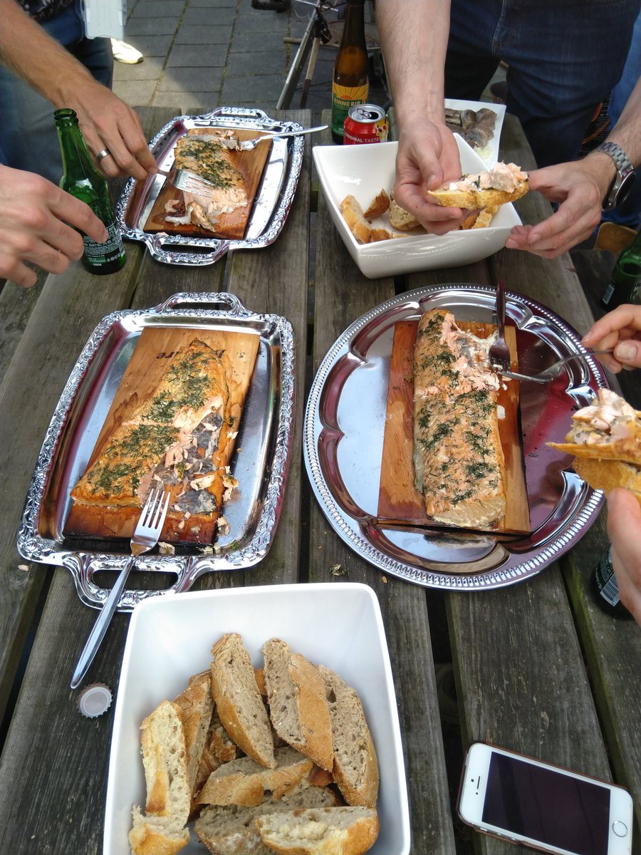 expiscornovus's tweet photo. BBQ at #WHackathon at @winvision #Salmon https://t.co/PcpIJGCP46