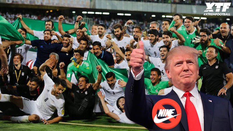 ro_parry's tweet photo. @SBNation Stupid. So embarrassing. But you know, Iran looks fly without nike anyways. Nike = Trump = Dumb AF #HelloAdidas #UnderArmour #reebok #ASICS #nikeisdead #justdontdoit https://t.co/5Av6vmMABb