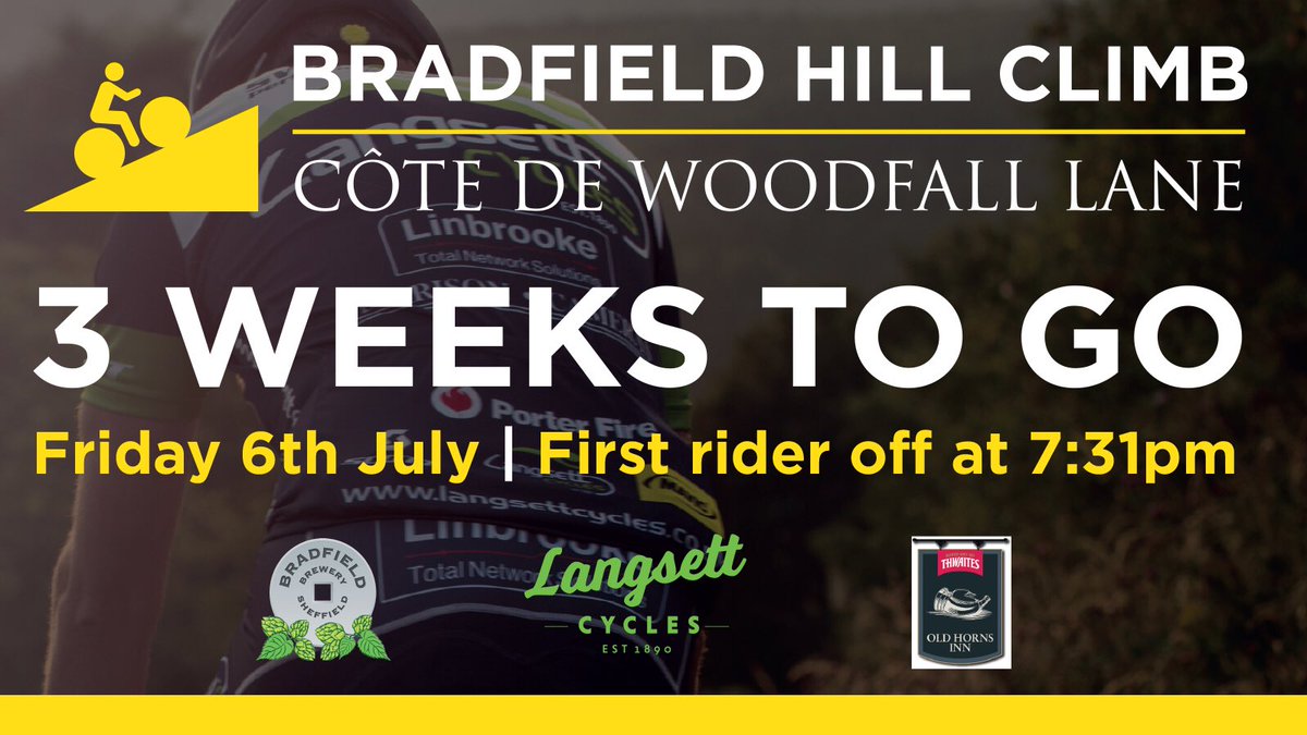 Sheffrec_CC's tweet photo. Just 3 weeks until the Bradfield Hill Climb. Still time left to enter. Link here: https://t.co/6w1XGBDexL great prize list, big crowds and live commentary. https://t.co/jsFhHgQhvf