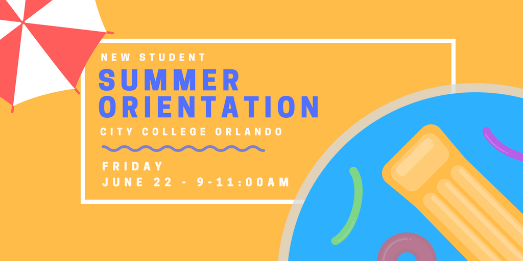 CityCollegeORL's tweet photo. New student summer orientation is a week away!
Meet all key staff, get your books &amp; complete any paperwork so the only thing you'll need to be focused on start day is the start of your education!
.
📷 Tag #mycitycollege in photos to be featured
.
#citycollegeORL #summerstart https://t.co/WPA15DGjyI