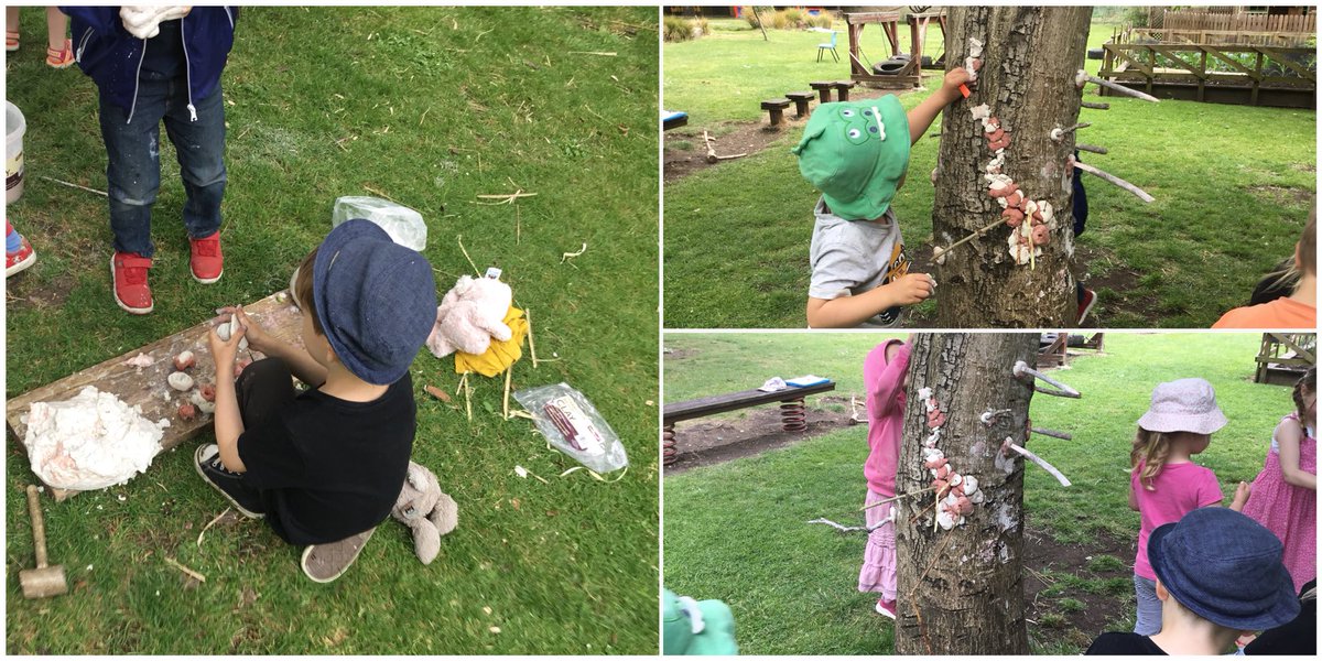 snap_forest's tweet photo. Exploring clay and natural dyes @snapweston. Mixed media, child-led play as they experimented with texture, colour and splatability #definitelyaword
#outdoorlearning #EYtalking https://t.co/Pynty1x5jd