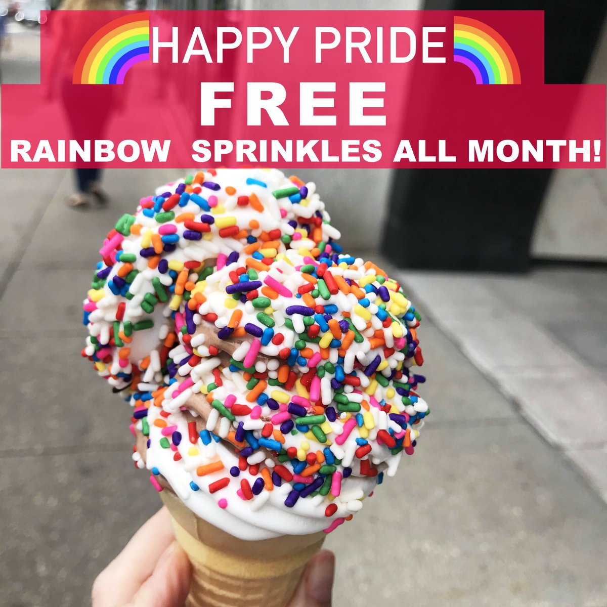 #Free #rainbow sprinkles for #PrideMonth at Eye St. &amp; Columbia Heights locations!