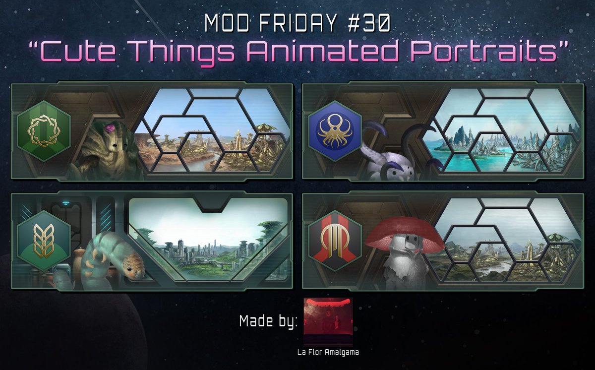 Stellaris Welcome To Mod Friday Today We Present A Pack Of Cute Animated Species The Favorites Of Every Fanatical Purifier The Pack Has 8 Animated Portraits Including Adorable But Deadly