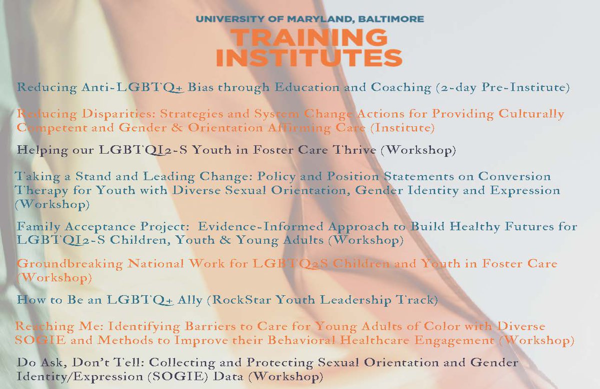UMSSWInstitutes's tweet photo. There's #PRIDE in the sessions at #Institutes2018! Check out The Training Institutes site https://t.co/FY7ndcVs6H  for our complete list of sessions! #LEADINGCHANGE2018 Don't forget to register! @HRC @REC_Detroit @FamAcceptProj @YouthMOVE @TrevorProject https://t.co/xmtVdNMMoK