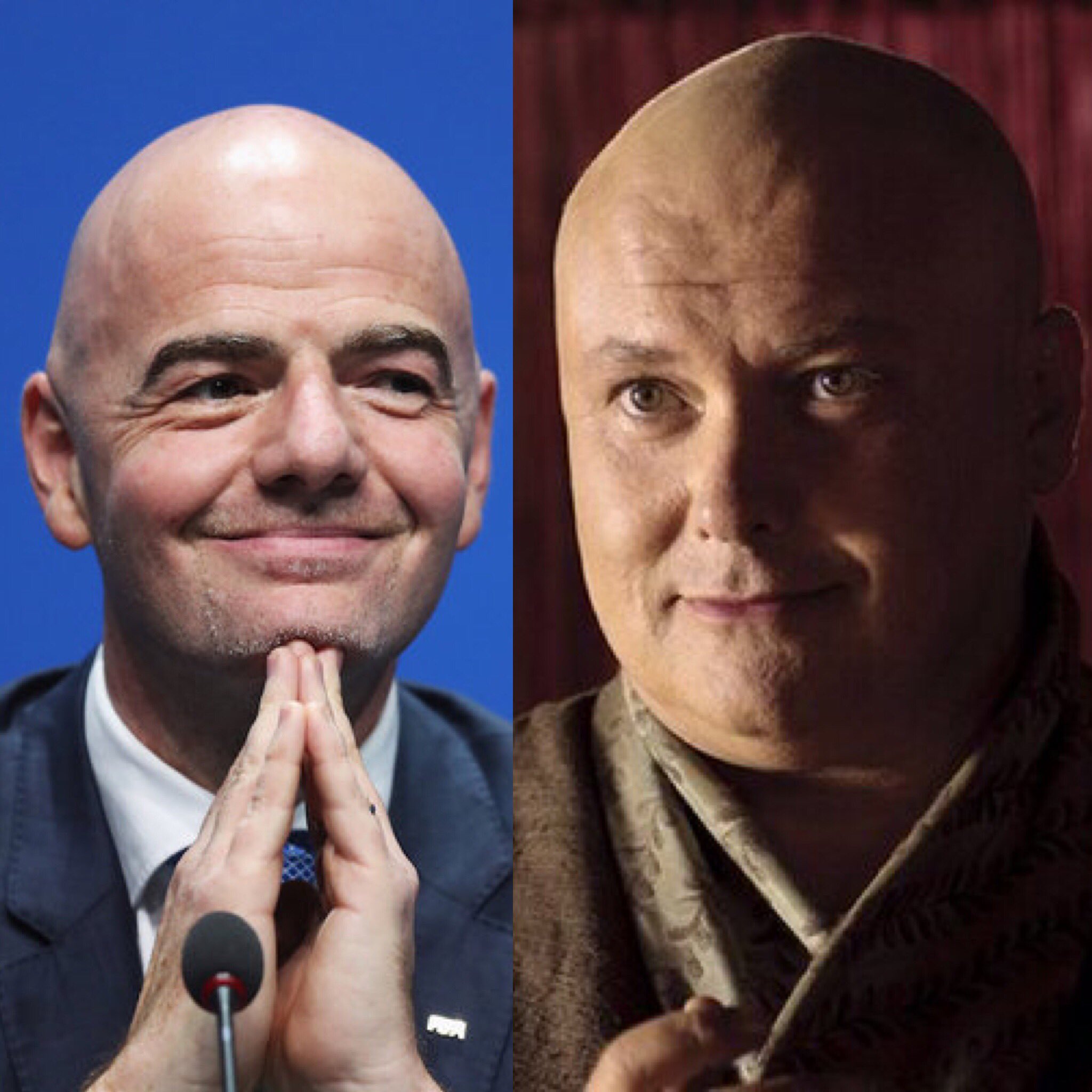 Musa Okwonga on Twitter: "There is of course no way in which the  masterfully scheming Gianni Infantino, whose greatest loyalty is to FIFA's  realm, resembles Lord Varys. So I won't make the