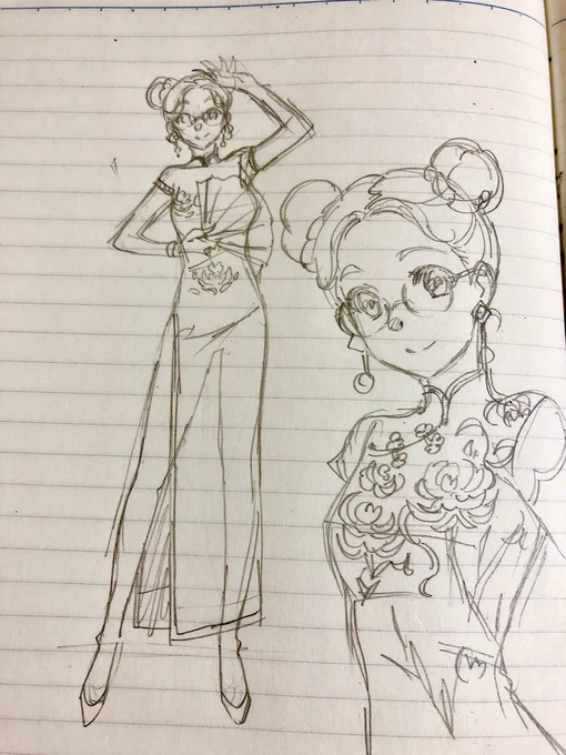 モヤさまでチャイナドレスが印象的で、メガネにチャイナかわいかった 