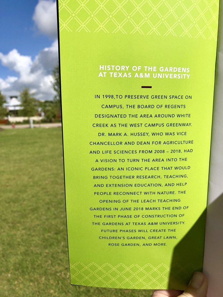 TAMU_NRI's tweet photo. A team of Aggie designers, vast support from the community, @agrilife and many incredible donors made @TAMUgardens a reality! https://t.co/uGnzhF1dzk