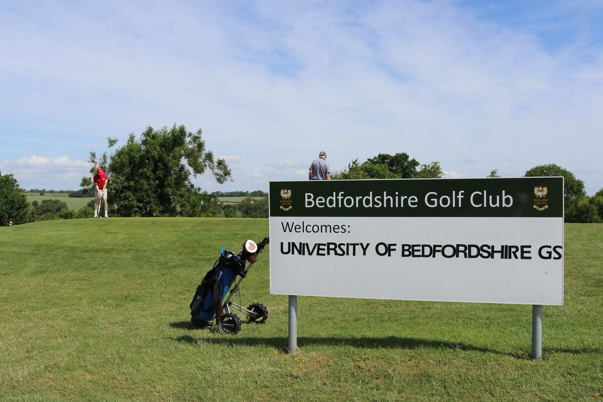 UoBGetActive's tweet photo. We've had such a lovely day at @bedfordshiregc, hosting a free golf event for our Get Active members. Winners; Longest Drive - Warner, Nearest to Pin - David, Overall team - Red (USA). Well done all, thanks for coming! Photos will be uploaded next week! https://t.co/zLcaAGBbnt