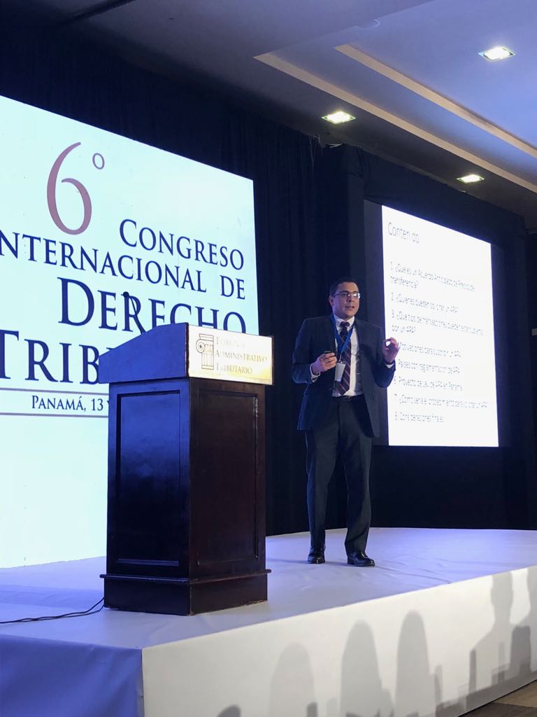 DeloittePa's tweet photo. Carlos Fernández, Gerente de Precios de Transferencia representó nuestra firma en el 6to Congreso Internacional de Derecho Tributario "Nuevos Paradigmas del Derecho Tributario" el pasado 13 y 14 de Junio. #ImpactThatMatters #Panamá https://t.co/T3UGaTE7YD