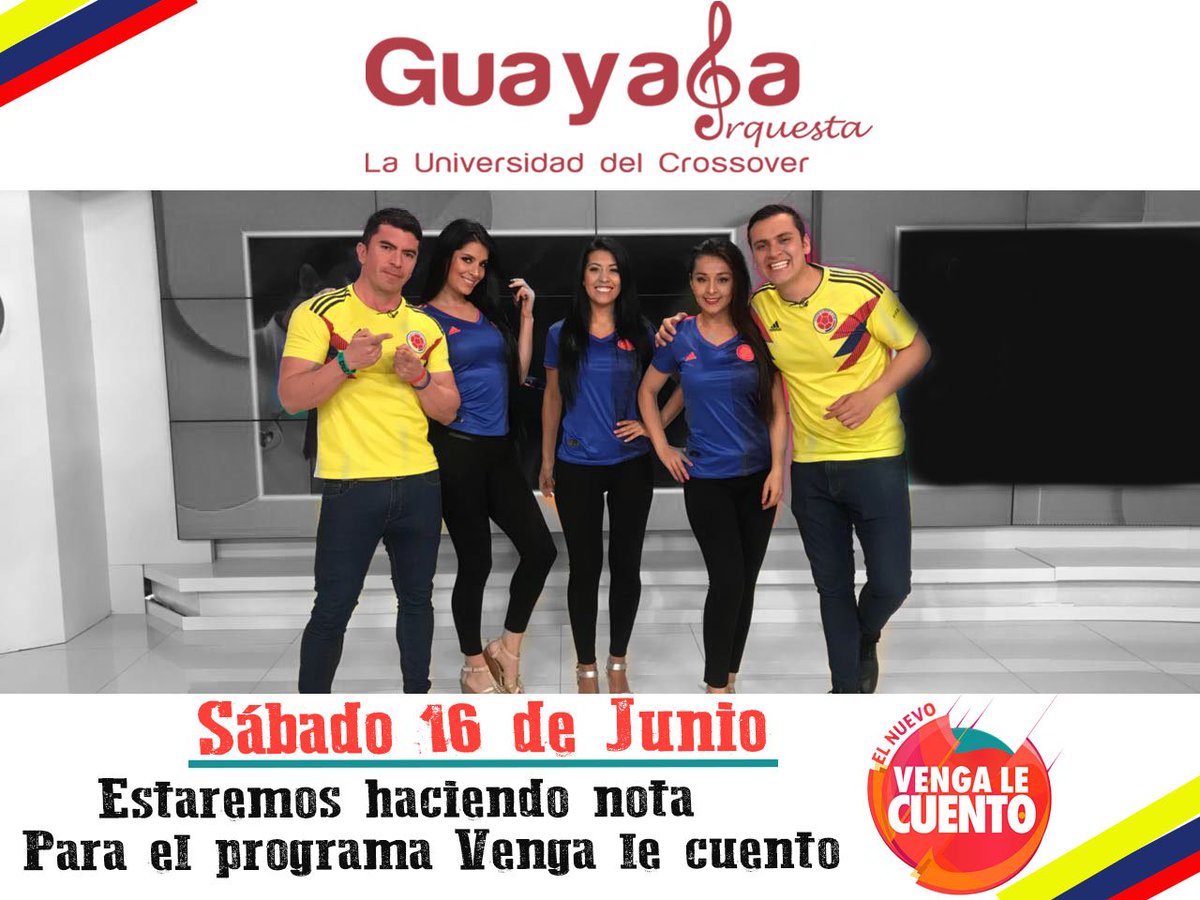 Seguimos de gira, gozando sin parar este #mundialrusia2018 con nuestro nuevo éxito Colombia Una Pasión 🇨🇴🎶🙌🏻#vamoscolombia #conguayaba en <a href="/Canal1Colombia/">Canal 1</a>