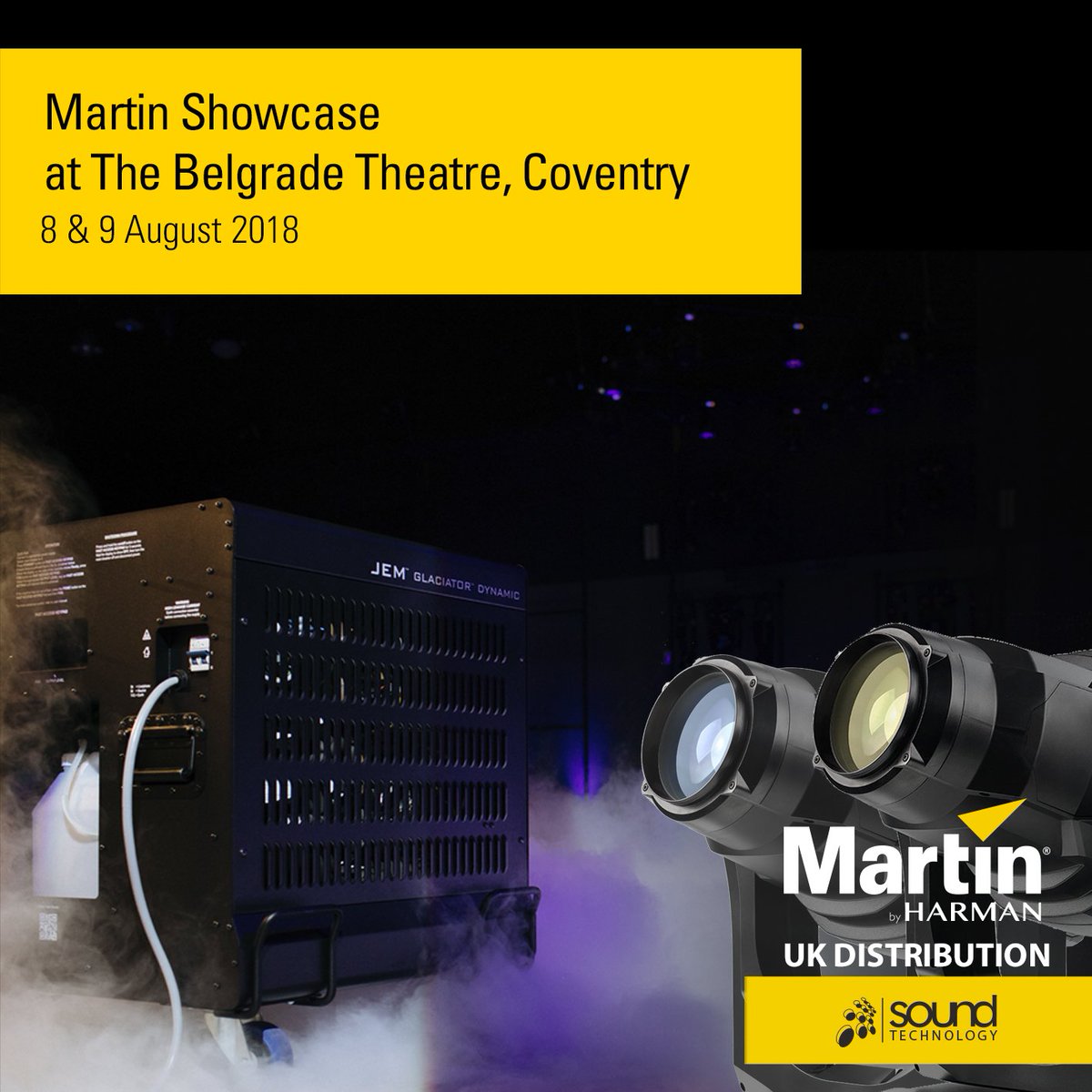 MartinProUKDist's tweet photo. ICYMI Join us on 8th/9th August for a showcase of @Martin_Global MAC Encore Performance, MAC encore Wash and new JEM Glaciator Dynamic at @BelgradeTheatre #Coventry 
Info + registration:
https://t.co/WbAUmPNYbp
#lighting #theatre #martinpro https://t.co/5jltjHE3uS