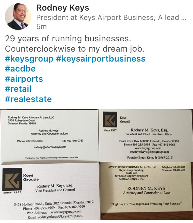 attykeys's tweet photo. 29 years of running businesses. Counterclockwise to my dream job.
#keysgroup #keysairportbusiness
#acdbe
#airports
#retail
#realestate https://t.co/52vSSJstm8