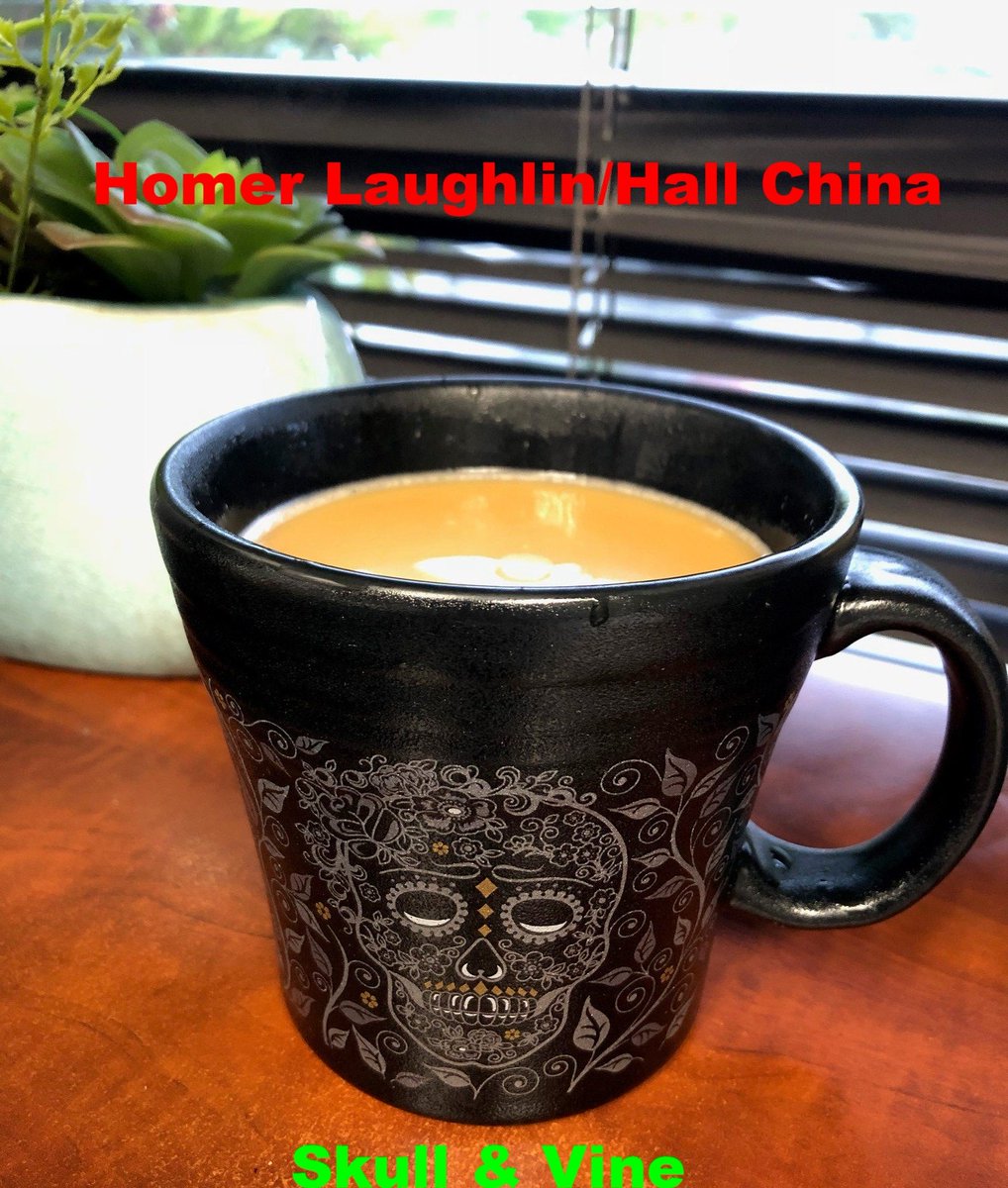 Pro_Pacific's tweet photo. Morning Coffee in the New Homer Laughlin/Hall China Skull & Vine Mug. #hlcdinnerware #homerlaughlin #hallchina #tabletop #ProPacific https://t.co/e4ofhwaaUn