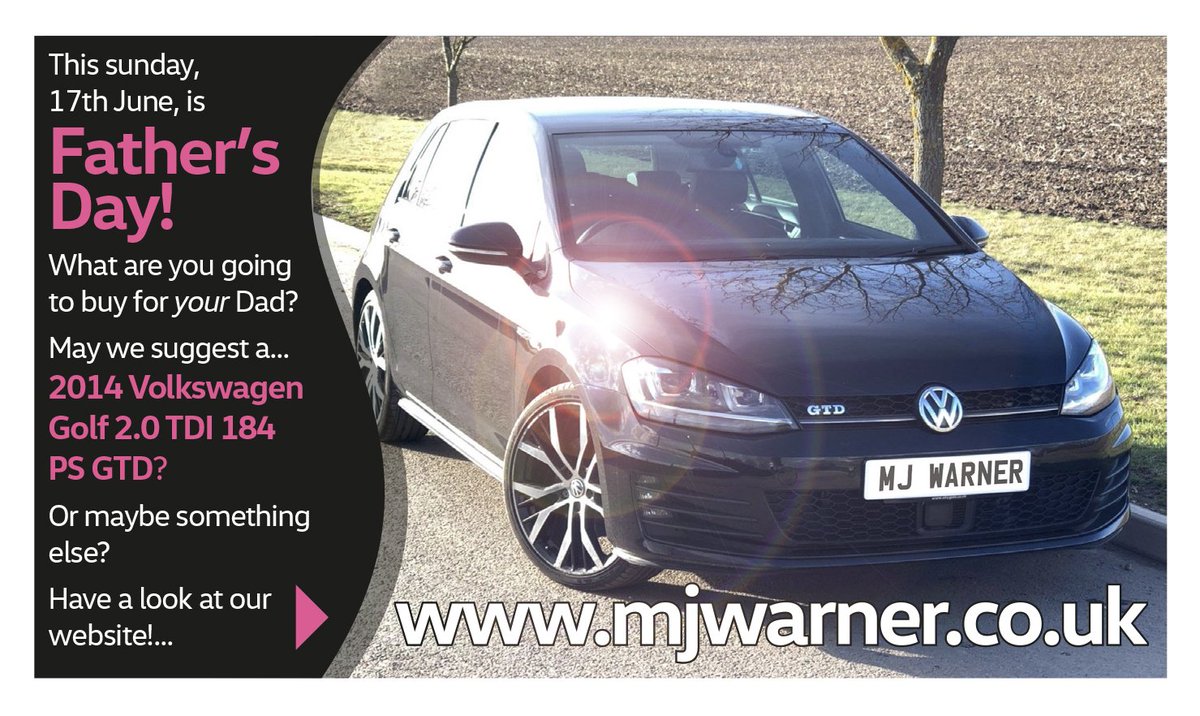 Don't forget this sunday!.... #FathersDay #Stortfordhour <a href="/BSRFC/">BarrhavenScottishRFC</a> <a href="/bsrfcgirlswomen/">BSRFC Girls & Womens’ Rugby</a> #VW #VWGolf #Volkswagen