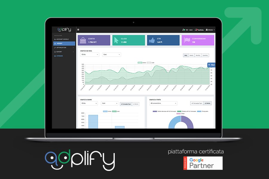 adplify's tweet photo. Grandi novità: #Adplify diventa Google Premier Partner! Un traguardo meritato e raggiunto da tutto il team che da oltre un anno lavora allo sviluppo della piattaforma portandola ad essere la prima certificata #AdWords sul mercato italiano https://t.co/I40ublI644 @Engage_Magazine https://t.co/i82elOeN0t