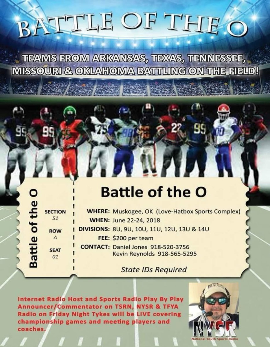 kennielongnysr's tweet photo. Who will be attending the Battle of the O!  Tuesday night on “The Kennie Long Show” I will open the phone lines!  Call in and rep your squad!  Who’s coming to Muskogee to get that work!  Tuesday Night starting at 8pm CDT!  #NYSR #TheKennieLongShow #BattleOfTheO https://t.co/QfpzkQHmzT