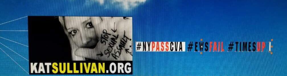 JaclynCangro's tweet photo. Currently flying over the State Capitol: Survivor and advocate Kat Sullivan has hired a plane carrying a banner demanding lawmakers pass the Child Victims Act. Banner reads: #NYPassCVA #EWSFail #TimesUp https://t.co/fscz3yKcap