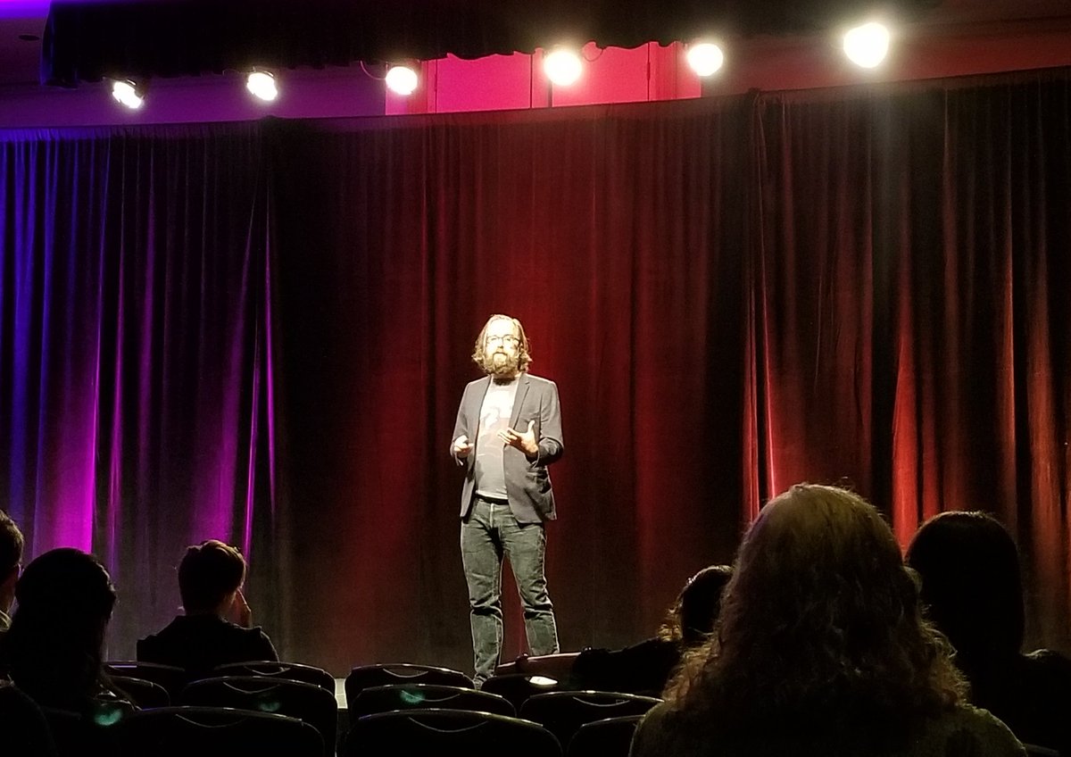 DirectorsLabCHI's tweet image. Data Artist Jer Thorp (@blprnt) explored with us the question "What is it like to live in data?" and challenged us to find new ways of communicating data through art. We highly recommend looking into his work!