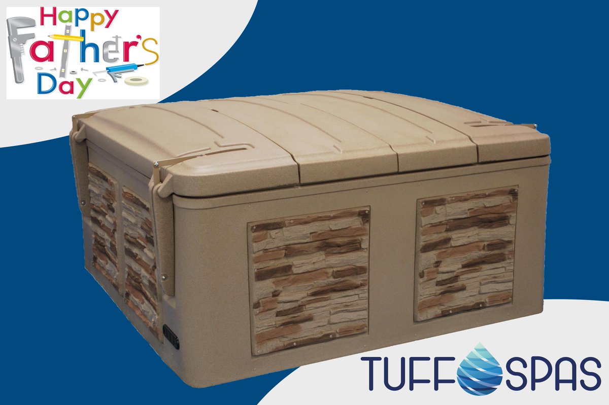 TuffSpas's tweet photo. The best present you can get your dad this Father's Day is the gift of  relaxation in a Tuff Spa! Happy Father's Day to all the dads out there! #fathersday2018 #tuffspas #tuffspa #tufftopcover #hottubs #hottub #spas #spa #fathersdaygifts #fathersdaygiftideas https://t.co/UhTdLrEQY9