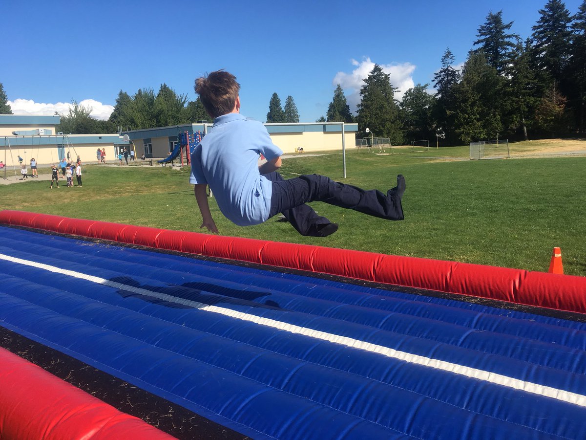 MrsMHopkinson's tweet photo. Delta Gymnastics Long Track at Pebble Hill Elementary. Primary students having fun! https://t.co/K7ZE0v8bU5