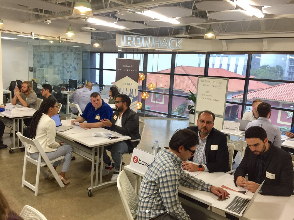 8base's tweet photo. We had a great time at yesterday’s @IronhackMIA meeting the local #designer community and sharing our design-centric approach to user experience on 8base! @ironhack #ironhackmia https://t.co/QEwzfQYQtU