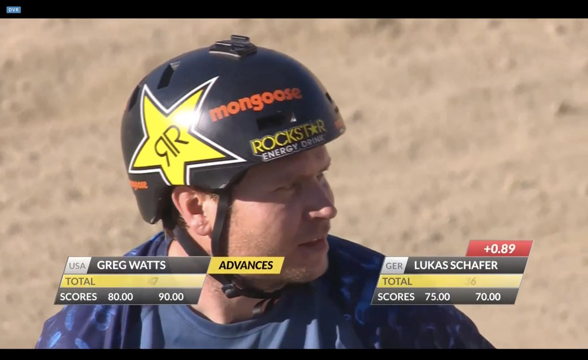 Yes! <a href="/gregwatts831/">Greg Watts</a> advances to the top 8 in <a href="/Crankworx/">Crankworx</a> Speed &amp; Style in Innsbruck, Austria! #crankworx #innsbruck