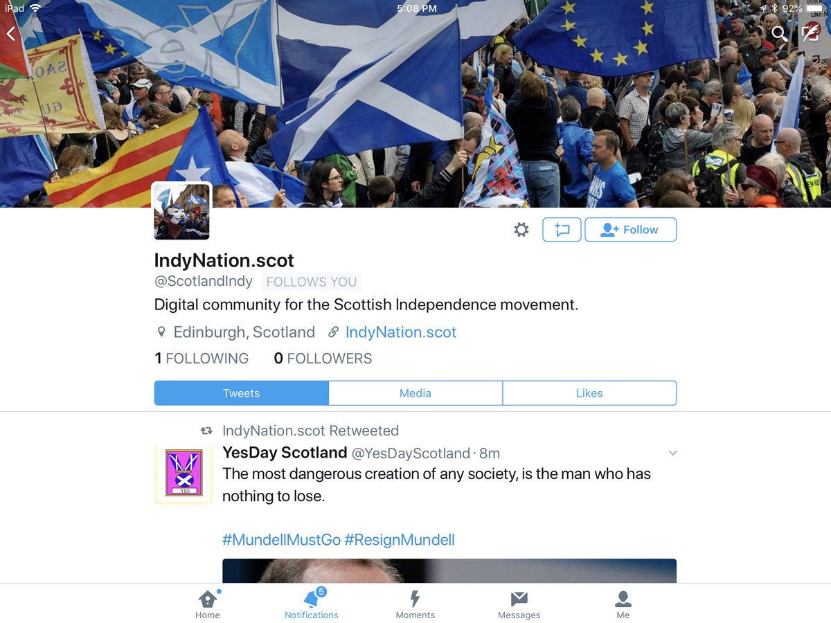 YesDayScotland's tweet photo. Hello @natyesregistry 
Brand new YES twitter feed ⬇️ @ScotlandIndy 
It’s being run at source by Scotland’s digital revolutionary 
Pls follow https://t.co/5pTGbPGhpf