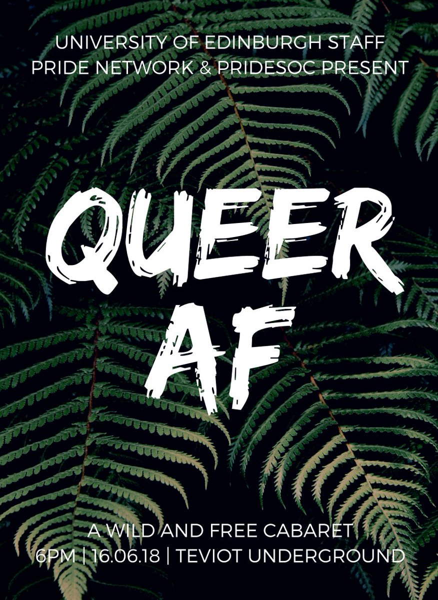 Cum one, cum all to <a href="/UndergroundEdin/">Teviot Underground</a> tomorrow evening! ill!™ will be solving your personal Pride-related problems at a Queer AF <a href="/UoEStaffPride/">Staff Pride Network</a> special with Georgia Tasda, @thesimonjay and other fantastic acts!