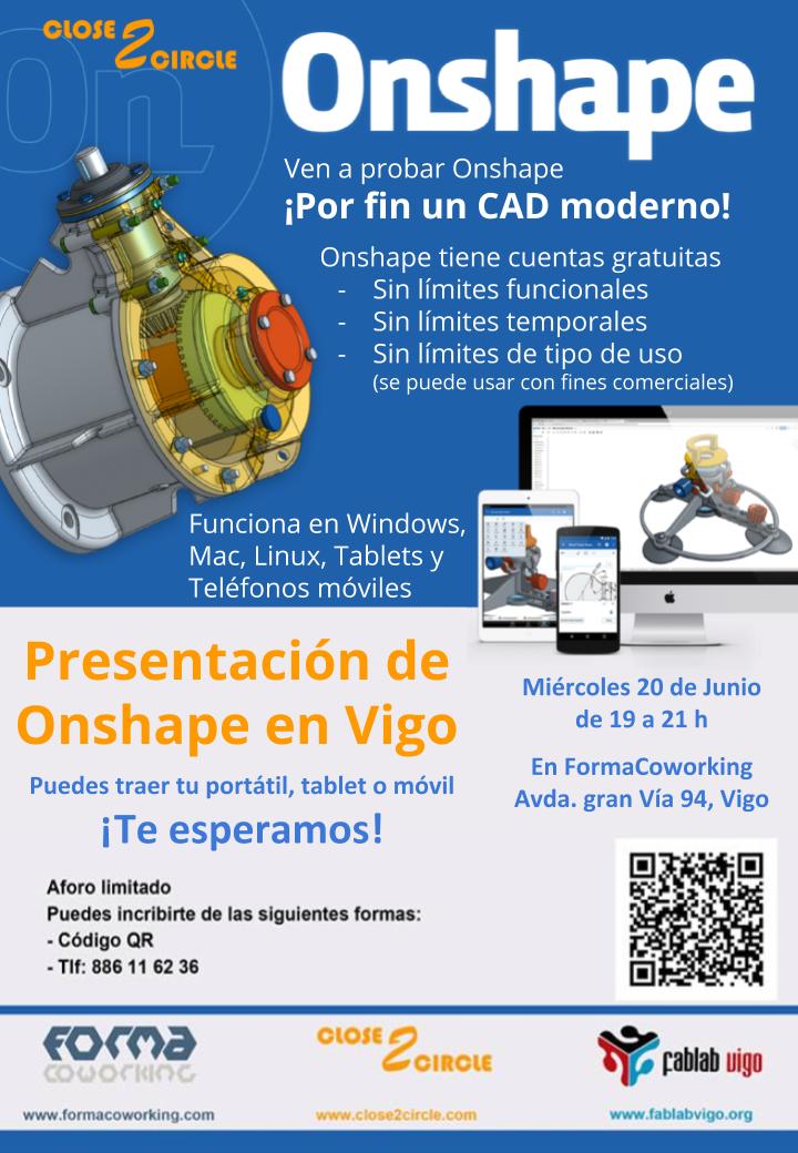 ¡ Presentación de ONSHAPE en #Vigo Infórmate! #coworking #diseño 20 #Junio #Gratis #Pontevedra #arquitectas