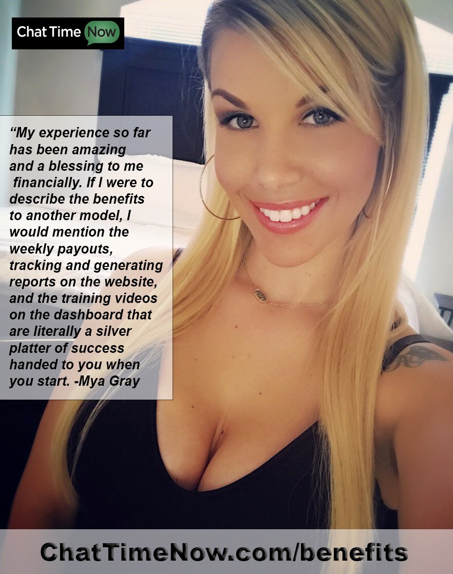 CamStar_Plus's tweet photo. "My experience getting started was smooth and self explanatory. My experience so far has been amazing and such a blessing to me financially!" - @MyaGrayXO Apply today to broadcast on #ChatTimeNow! #testimonials #cammodelswanted https://t.co/If4P9PDYoT https://t.co/PkUMIF8yL5