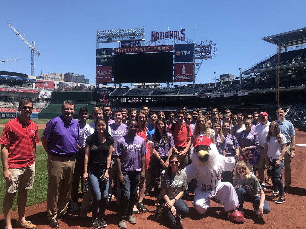 GTPublicSector's tweet photo. Our Summer Leadership Program is having a great time today learning more about the strategy and operations side of the @Nationals and getting a behind the scenes tour of the park! #GrowWithGT https://t.co/xx05L1IRxy