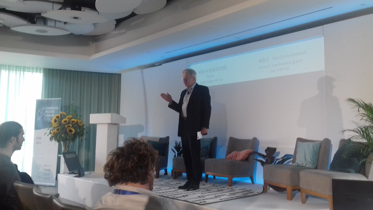 FoundersPledge's tweet photo. "Have a theory. #Charity is not broken. Giving benefits the giver. Remember your humanity. The opposite of an RCT is not a guess. Storytellers are important."

@LSEMarshall's Stephan Chambers with just of some his takeaways from #FPF18 https://t.co/eWeZQpOL1J