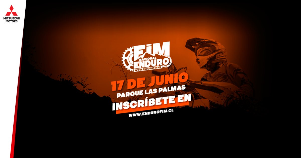 ¡Mitsubishi auto oficial del Campeonato Nacional Enduro FIM 2018! Te invitamos a vibrar de emoción en la tercera fecha, este 17 de junio en el Parque Las Palmas! 
#ElMotorDeLosDeportistas #EnduroFIMChile