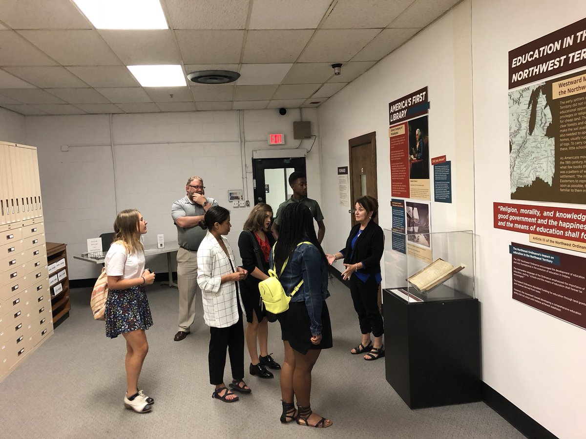 iRUNthemuseum's tweet photo. Awesome day at @IndianaArchives for the #advancedamericanseminar #futurepresidentsofamerica #leadership #benjaminharrison https://t.co/5BjGWCL2sB